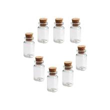 Lote de viales de vidrio pequeños con tapas de corcho, botellas pequeñas de 100 ml, frascos vacíos de 12x24mm, 0,8 Uds. 2024 - compra barato