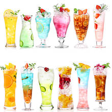 Glass Cup Juice Cup Cold Drink Cup Milk Tea Cup Net Red Home Creative Big Drink Cup Sand Ice Milkshake Drink Cup Wine Glasses 2024 - buy cheap