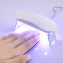 Secador de uñas blanco de 6W, máquina de herramientas de manicura, lámpara LED UV portátil, Cable Micro USB, para uso doméstico, esmalte de Gel UV 2024 - compra barato