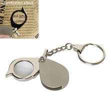 Folding Jewllery Loupe Portable Magnifying Glass 8X Mini Pocket Folding Key Ring Magnifier with Key Chain Daily Magnifying Tool 2024 - buy cheap