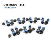 SP16 IP68 Docking Aviation Plug Waterproof Connector Male plug & female socket 2/3/4/5/6/7/8/9 pin Wire cable connector 2024 - buy cheap