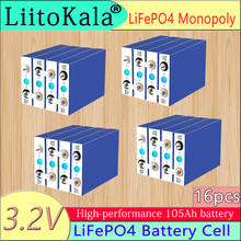 LiitoKala-batería recargable de iones de litio, pila de ciclo profundo de alta capacidad Lifepo4, 3,2 V, 105Ah, 12v, 24v, 48V, 16 Uds. 2024 - compra barato