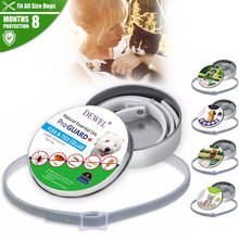 Dewel-Collar antiinsectos para perros y gatos, accesorio ajustable de silicona, prevención de pulgas y garrapatas, 8 meses 2024 - compra barato