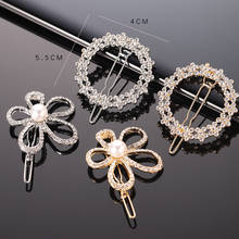 Vintage Imitation Pearl Hairpins Jewelry Wedding For Women Girls Gifts Gold Color Hair Clips Crystal Rhinestones Hair Accessorie 2024 - buy cheap