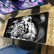 XGZ-alfombrilla de ratón grande personalizada con animales Tiger HD, alfombrilla de goma antideslizante con borde de bloqueo negro de precisión para mesa de ordenador, Lol Csgo Gamer Xxl 2024 - compra barato