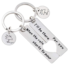 Friend Keychain Gift I'll Be There for You When the Rain Starts to Pour Friends TV Show BFF Couple Birthday Valentine's Day 2024 - buy cheap