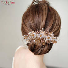 YouLaPan HP321 Floral Hair Pieces for Women Wedding Hair Clip Silver Bridal Comb Romantic Wedding Hairpins Bridal Headpieces 2024 - buy cheap