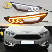 For Ford Focus 3 mk3 2015 2016 2017 2018 turn signal and dimming style Relay LED DRL daytime running light with fog lamp hole 2024 - buy cheap