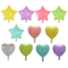 Balões infláveis de hélio para festa, balões metalizados de 18 polegadas com estrela, coração, para casamento, chá de bebê, aniversário, 10 unidades 2024 - compre barato