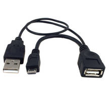 Cable de alimentación Micro USB OTG 1to2, extensión para Ebook MID S6 S7 Note5, teléfono móvil, USB a tipo C, Línea de Fecha para Samsung, Xiaomi y Huawei 2024 - compra barato