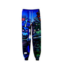 Cinco noites no fnaf 3d impresso sweatpants moda harajuk jogger calças streetwear hip hop magro anime calças masculinas/femininas 2024 - compre barato