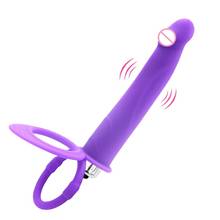 Double Hole Vibrators Dildo Anal Plug Vaginal Stimulator Massager Adult Product Male Wear Dildos Sex Toys For Men Couples 2024 - buy cheap