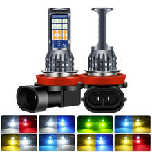 Lámpara LED antiniebla para coche, Bombilla de 1800Lm, H11, H8, 3030, H10, HB3, 9005, HB4, 9006, H16, JP, 6000K, amarillo, verde, limón, 2 uds. 2024 - compra barato