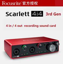 New Version Focusrite Scarlett 4i4(3rd gen) 4 input 4 output USB audio interface sound card for recording Microphone Guitar Bass 2024 - buy cheap
