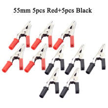 10pcs 55mm 5A Plastic Handle Alligator clips Crocodile Test Connector Test Probe Metal Clips Electrical DIY Tools 2024 - buy cheap