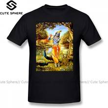 Krishna T Shirt Bali Krishna T-Shirt Print 100 Cotton Tee Shirt Short Sleeve Fun Classic Plus size Man Tshirt 2024 - buy cheap