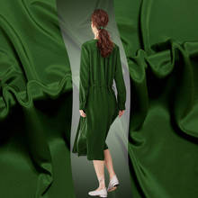 High-grade army green heavy silk crepe de chine fabric 27mm dress compassion crepe de chine silk fabric wholesale silk cloth 2024 - buy cheap