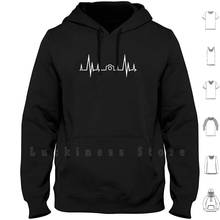 Photography Heartbeat ( Alternate White Version ) Hoodie Long Sleeve Camera Love Life Heart Hipster Heartbeat Creative 2024 - buy cheap