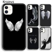 Capa de telefone para meninas com asas de anjo e outros pássaros, para iphone modelos 6s, 7, 8, plus, x, xs, xr, 11, 12 pro, max, samsung galaxy s8, s9, s10 plus 2024 - compre barato