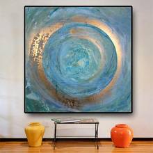 Abstract Blue Painting Oil Painting on Canvas Scandinavian Posters and Prints Cuadros Wall Art Pictures For Living Room 2024 - buy cheap