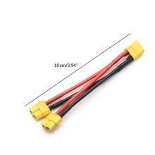 XT60 Parallel Battery Connector Cable Dual Extension Y Splitter Silicone Wire  2024 - buy cheap
