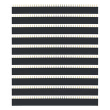 10pcs 40 Pin Single Row Straight Female Pin Header Connector Strip High Quality 2.54mm Black OH 2024 - buy cheap