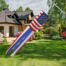 Американский флаг, ветровка с вышитыми звездами и полосками, ветрозащитная цветная печать, США, патриотическая Радуга, флюгер, украшение сада 2024 - купить недорого