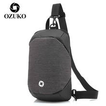 Сумка через плечо OZUKO мужская с защитой от кражи, уличная водонепроницаемая сумка-слинг через плечо из ткани Оксфорд с USB-разъемом, сумочка-мессенджер для путешествий 2024 - купить недорого