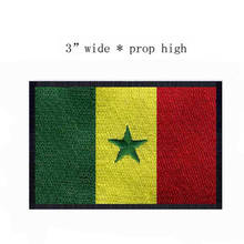 Parches de bandera bordado de Senegal, logos, 3 "de ancho/pegatina de bordado/mochila 2024 - compra barato