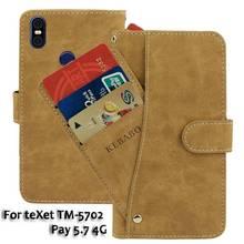 Leather Wallet teXet TM-5702 Pay 5.7 4G Case 5.7" Flip  Fashion Luxury Front Card Slots Cases Cover Business Magnetic Phone Bags 2024 - buy cheap