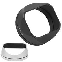 Square Metal Lens Hood with 49mm Adapter Ring for Fujifilm Fuji X100V Camera Black/Silver 2024 - buy cheap