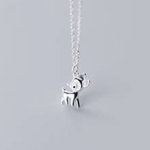 MloveAcc Authentic 100% 925 Sterling Silver Cute Deer Pendant Necklaces for Women Jewelry Fashion Gift 2024 - buy cheap