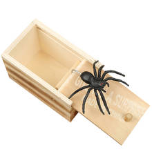 Wooden Prank Spider Hidden Funny Scare Box in Case Great Quality Prank-Wooden Scare box Interesting Play Trick Joke Toys Gift 2024 - buy cheap