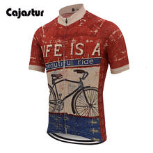 Camisa masculina de ciclismo de verão, camiseta retrô de manga curta, roupa de ciclismo de secagem rápida, roupas de bicicleta mtb, roupas cajafixr 2024 - compre barato