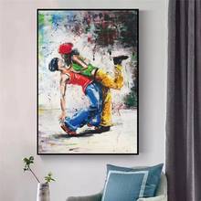 Pintura en lienzo abstracta de amantes del Hip-Hop, carteles e impresiones modernos, imagen artística de pared para sala de estar, decoración del hogar, Cuadros 2024 - compra barato