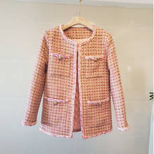 Chaqueta de Tweed con personalidad para mujer, cárdigan elegante coreano, holgado, pequeño, para otoño e invierno, 2020 2024 - compra barato