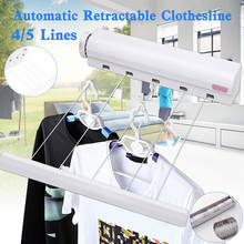 Clothes Drying Rack 3m 4/5 Lines Retractable Clothesline Indoor Outdoor Laundry Hanger Bathroom Dryer Organizer Telescopic Rack 2024 - buy cheap