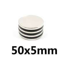 Imanes de neodimio redondos de 50x5mm, imanes grandes de disco N35 de 50x5mm, 1/2/3/4/5 uds., 50x5mm 2024 - compra barato
