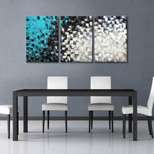 Hand-Painted Abstract Canvas Oil Painting 3Pieces Wall Art For Living Room Bedroom Modern Home Wall Decoration Pictures Unframed 2024 - buy cheap