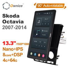 Tesla-sistema multimídia para autos, 13.3 polegadas, android 10, com dvd, rádio, som estéreo, rotação automática 2024 - compre barato