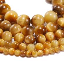 8 10 12mm AAA Natural Stone Gold Tiger Eye Agat Round Beads Loose Spacer Bead For Jewelry Making DIY Accessories Bracelet 2024 - buy cheap