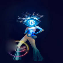 Lumious led eyeball headgear dance costume light up monster eye future show stage costume 2024 - buy cheap