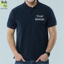 Мужская летняя рубашка поло с логотипом по индивидуальному заказу, Облегающая рубашка поло с коротким рукавом, модная уличная одежда, топ, мужская рубашка, Спортивная рубашка 2024 - купить недорого