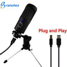 Recording USB Condenser Microphone Professional Studio Microphones For PC Computer Laptop Voice Podcasting For Youtobe Mic Stand 2024 - buy cheap
