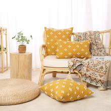 Cotton Linen Hug Pillow Case 30x50cm/45x45cm Ins Wind Yellow Cut Flower Hug Pillowcase Home Bed Pillowcase Sofa Chair Backrest 2024 - buy cheap