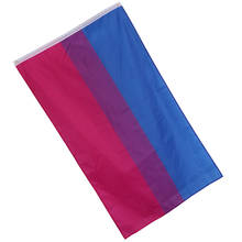Novo 150*90 3x5 pés duplo costurado bissexual bandeira orgulho bandeira gay lésbica lgbt canvas cabeçalho 2024 - compre barato