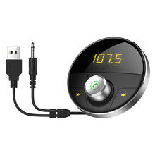 Reprodução de áudio do carro do Bluetooth AUX Handsfree Do Carro de Áudio de 3.5mm Jack MP3 Player com Slot Para TF Transmissor FM Sem Fio Auto adaptador USB 2024 - compre barato