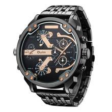 Top Brand Oulm Watch Oversized Watch Men Black Stainless Steel Men's Watches Unique Designer Quartz Watch relogio masculino 2024 - buy cheap