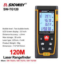 Sndway-telêmetro a laser para medição de distância, tg120, séries 2, tela 50, 70, 100, 120m, 2 bolhas 2024 - compre barato