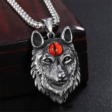 Tibetan Silver Eye of Devil Wolf Pendant Necklaces Men Power Norse Viking Amulet Animal Head Necklace For Women Jewelry 2024 - buy cheap